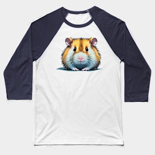 Little Hamster Print Baseball T-Shirt